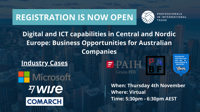 4 NOV 2021 - Digital and ICT Capabilities in Central and Nordic Europe: Business Opportunities for Australian Companies